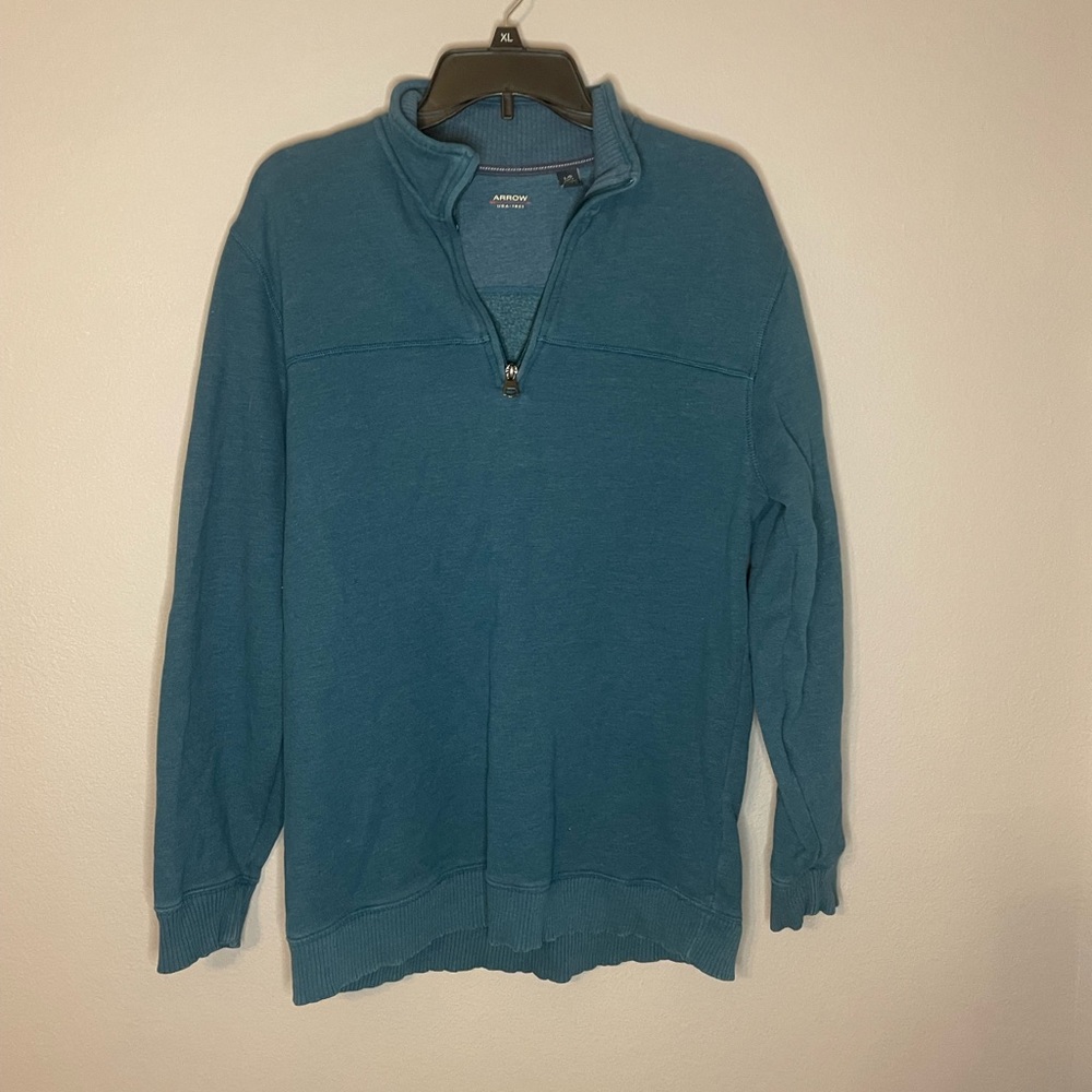 Teal Quarter-zip Sweater